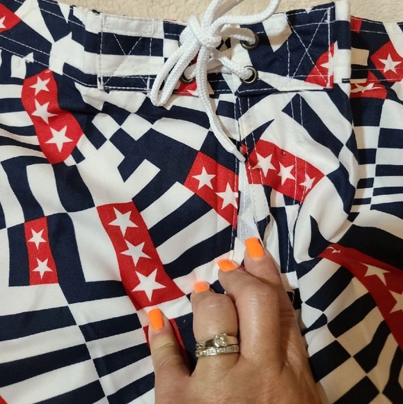 Mens Swim Trunks Swami Red - Picture 4 of 5